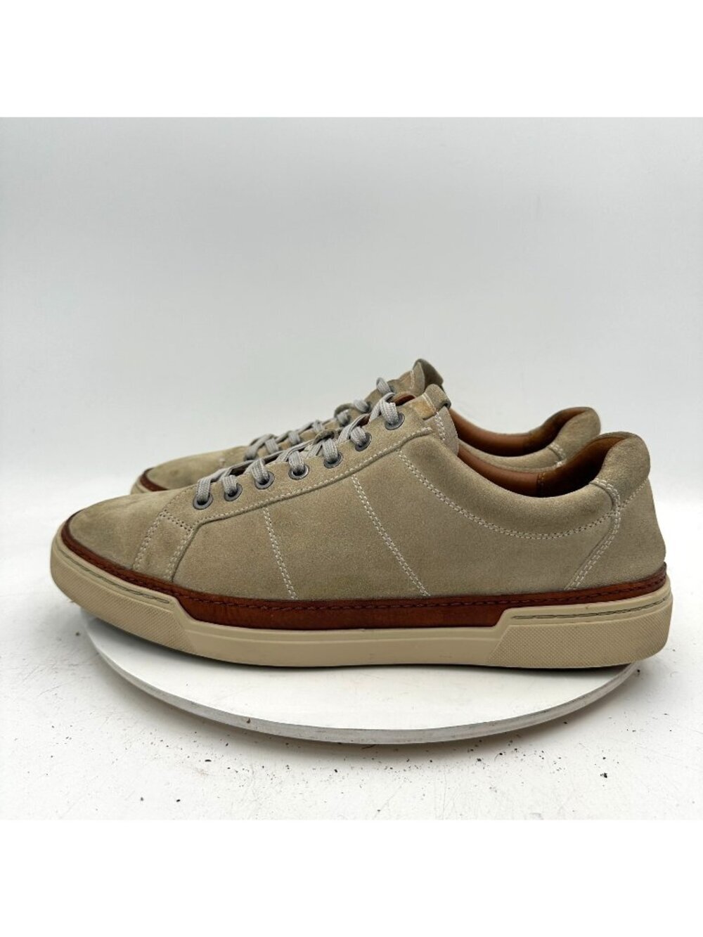 Allen Edmonds Porter City Men Size 12D Dove off white Suede Leather Lace Up Shoe